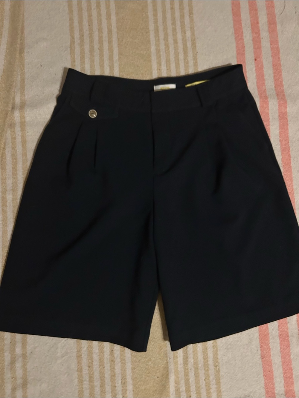 Anthropologie Maeve Navy Tailored Bermuda Shorts Size 8
